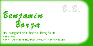 benjamin borza business card