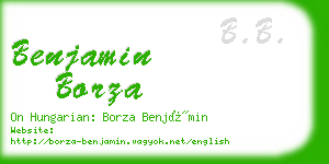 benjamin borza business card